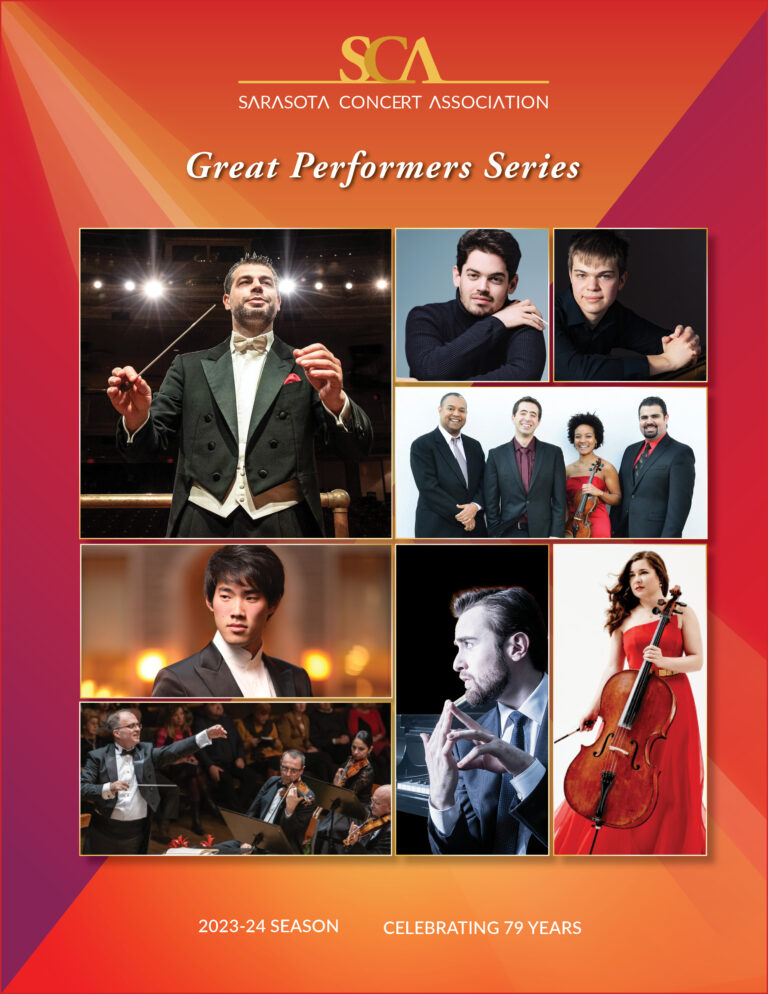 Sarasota Concert Association Program book cover 23-24 season
